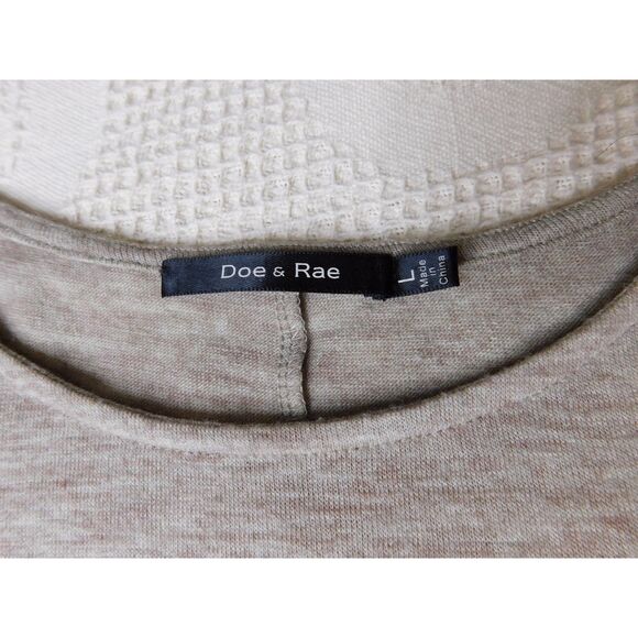 Woman's Doe & Row Oversized Tunic Top Tiered Bell Sleeves Sz. L Flowy Knit - Picture 5 of 9